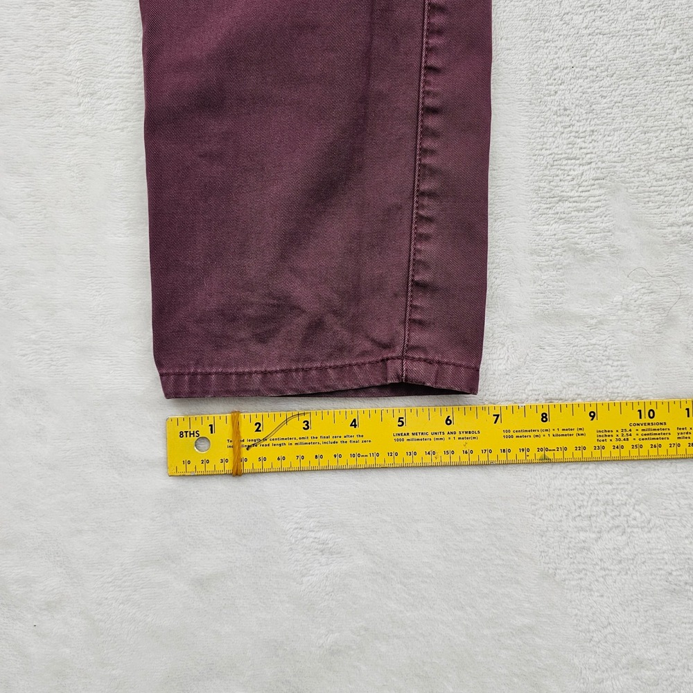 Carhartt WIP Club Pant Mens 30x31 Burgundy Cotton Chino Slim Straight Workwear - Picture 6 of 9